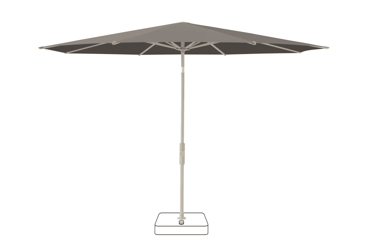 Glatz Parasol VITA Torna rond Cat.5 806 Forge Gris soie