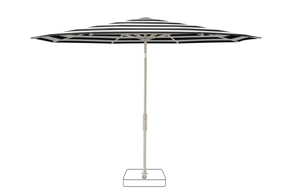 Glatz Parasol VITA Torna rond Cat.5 810 Black Stripe Gris soie