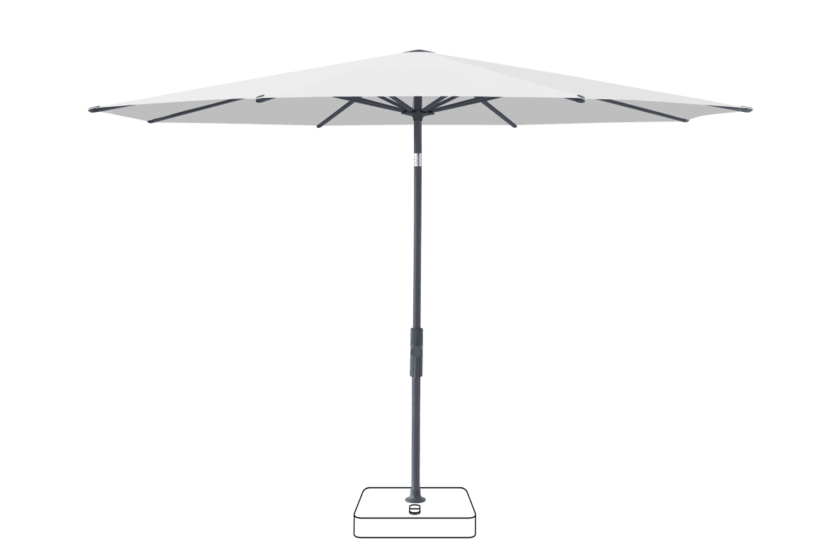 Glatz Parasol VITA Torna rond Cat.5 500 Plaster Anthracite