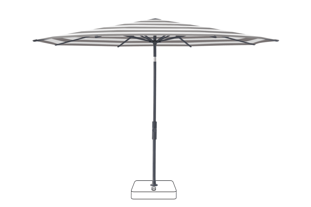 Glatz Parasol VITA Torna rond Cat.5 570 Steel Stripe Anthracite