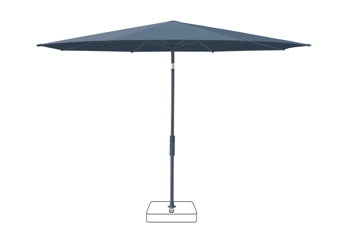 Glatz Parasol VITA Torna rond Cat.5 600 Wave Anthracite
