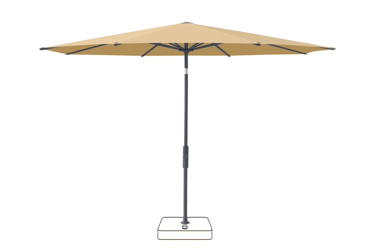 Glatz Parasol VITA Torna rond Cat.5 604 Cereal Anthracite