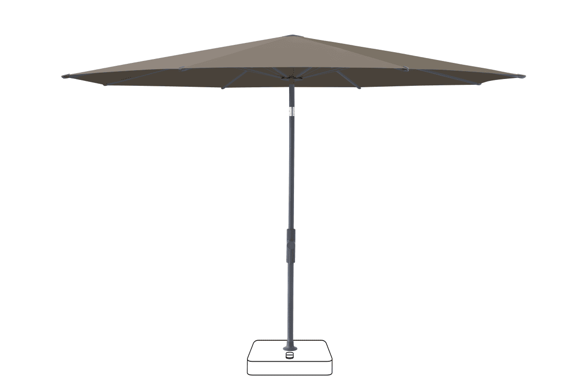 Glatz Parasol VITA Torna rond Cat.5 611 Sandstone Anthracite