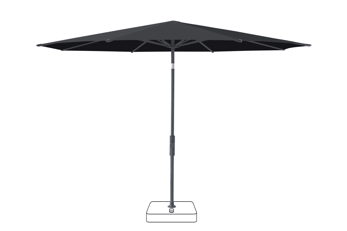Glatz Parasol VITA Torna rond Cat.5 615 Black Anthracite