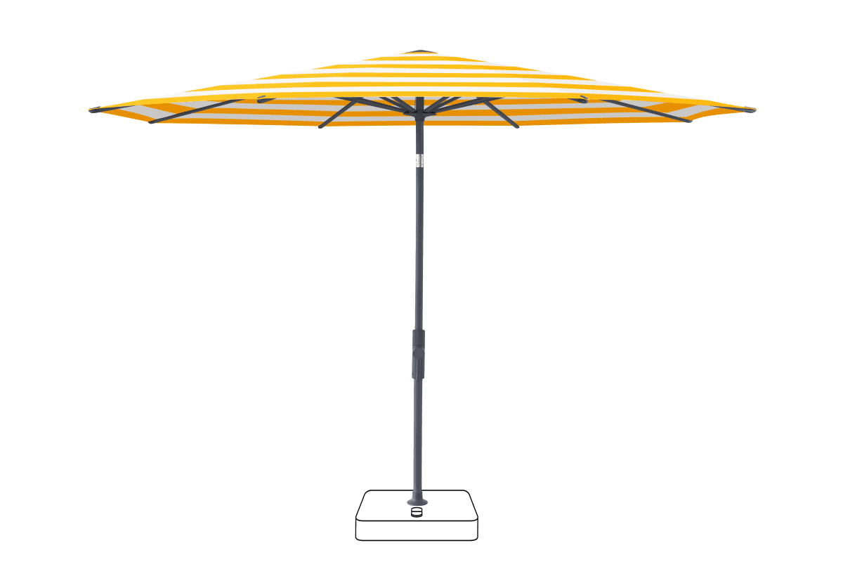 Glatz Parasol VITA Torna rond Cat.5 624 Yellow Stripe Anthracite