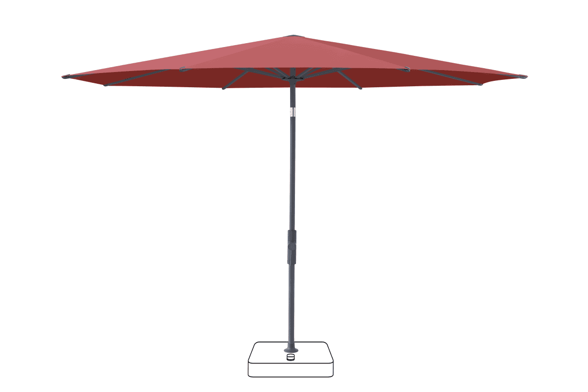 Glatz Parasol VITA Torna rond Cat.5 637 Cherry Anthracite