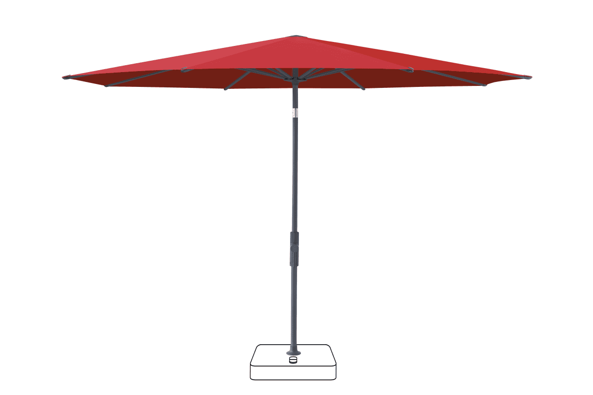 Glatz Parasol VITA Torna rond Cat.5 801 Campari Anthracite