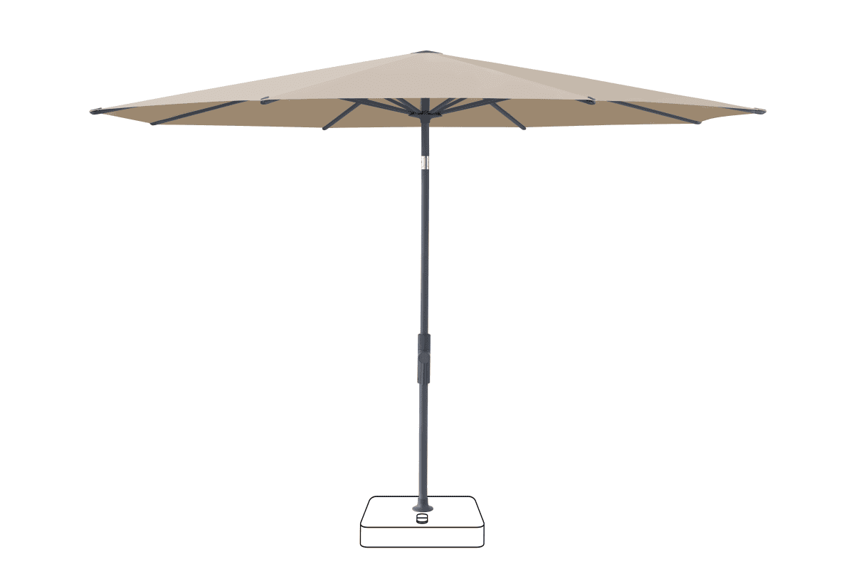 Glatz Parasol VITA Torna rond Cat.5 803 Linen Anthracite
