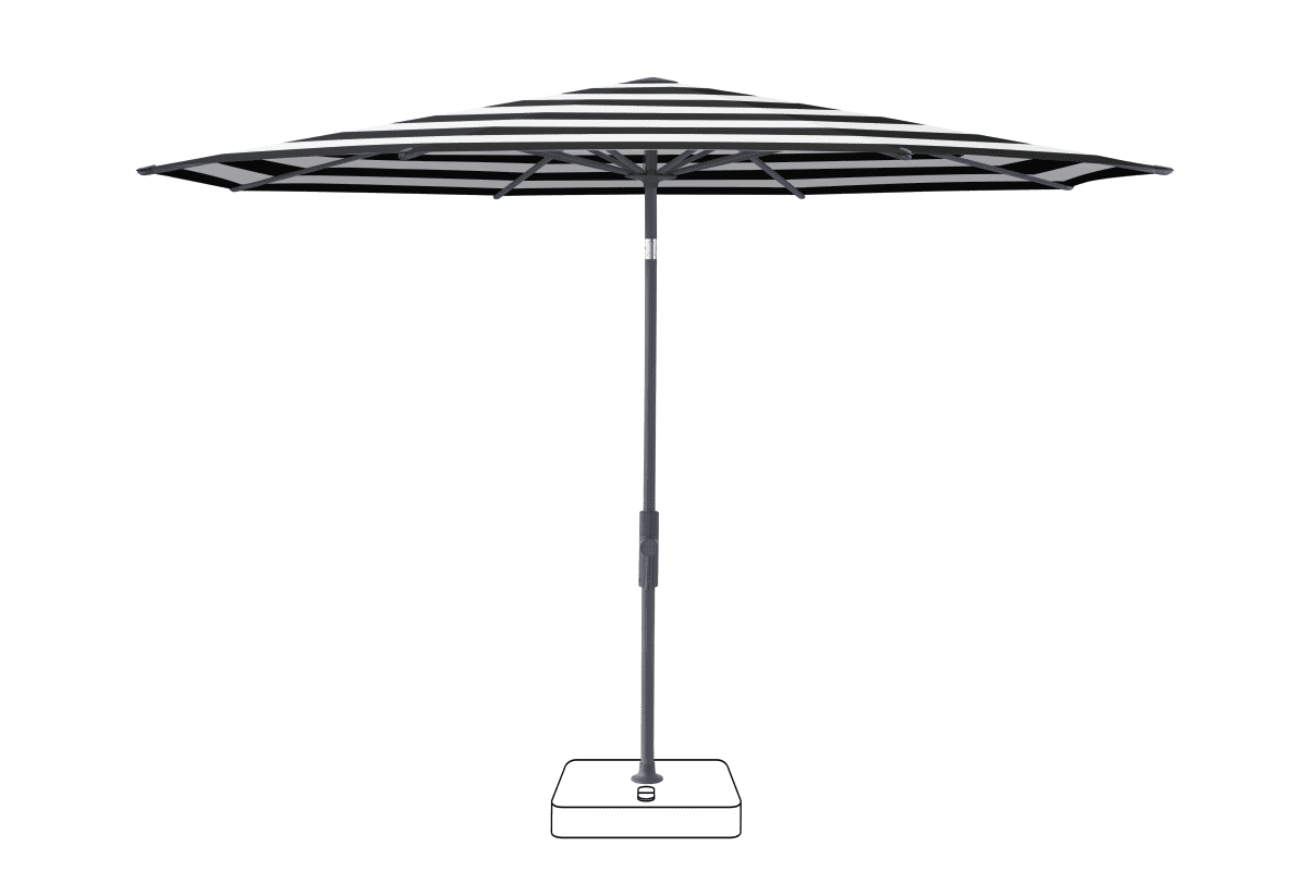 Glatz Parasol VITA Torna rond Cat.5 810 Black Stripe Anthracite