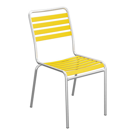 Schaffner Rigi Chaise Repas Lattes – Jaune 11 / Galvanisé à chaud 02