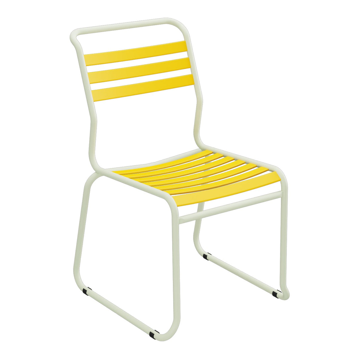 Schaffner Säntis Chaise luge à lattes – Jaune 11 / Vert Pastel 64