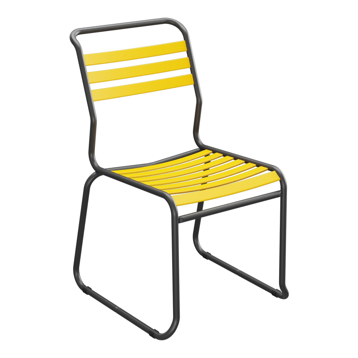 Schaffner Säntis Chaise luge à lattes – Jaune 11 / Anthracite 77