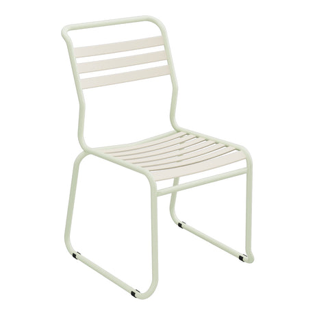 Schaffner Säntis Chaise luge à lattes – Sable Pastel 15 / Vert Pastel 64