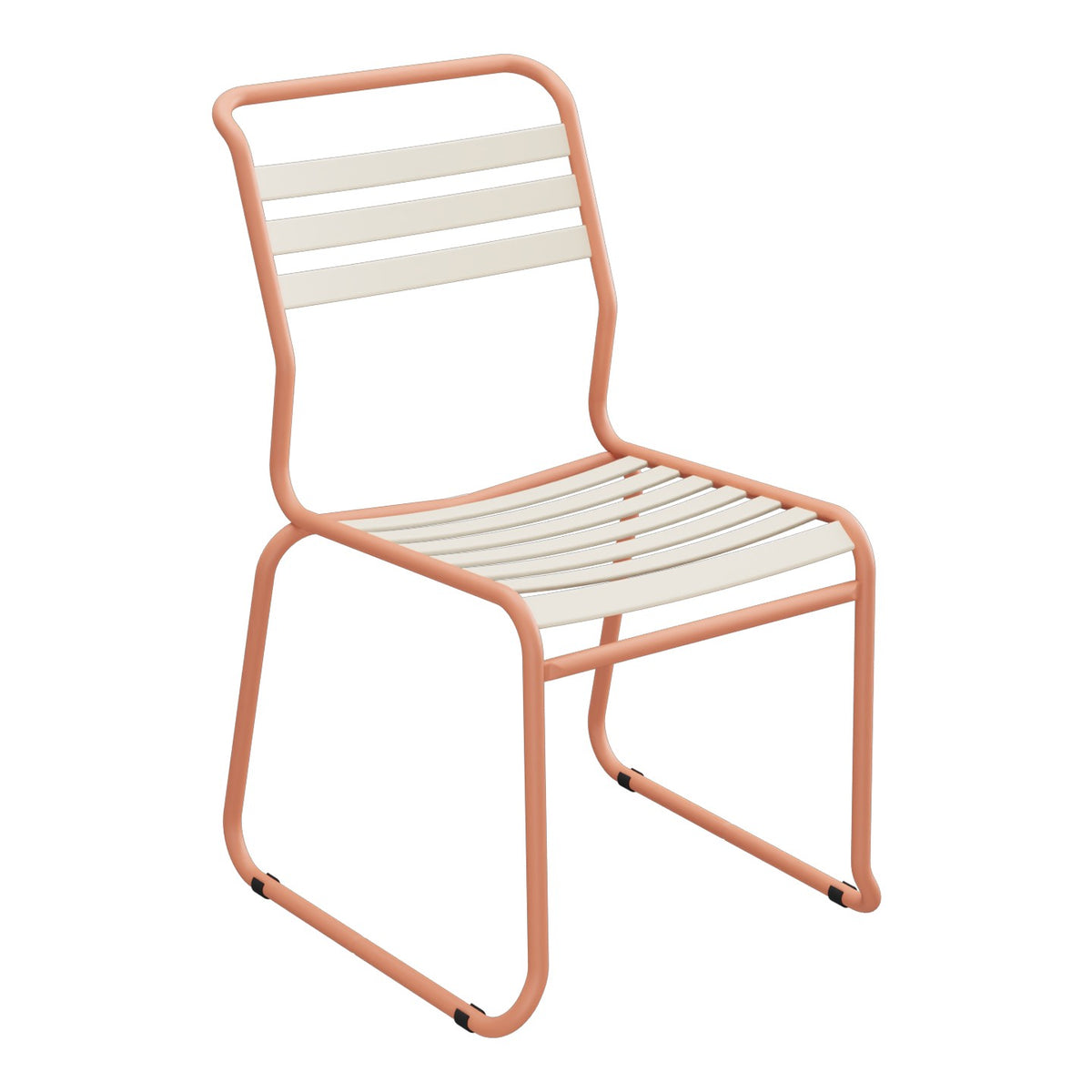 Schaffner Säntis Chaise luge à lattes – Sable Pastel 15 / Terracotta 84