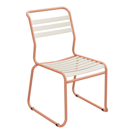 Schaffner Säntis Chaise luge à lattes – Sable Pastel 15 / Terracotta 84