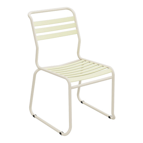 Schaffner Säntis Chaise luge à lattes – Jaune Buis 18 / Sable Pastel 15