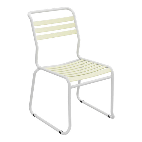 Schaffner Säntis Chaise luge à lattes – Jaune Buis 18 / Gris Argent 78