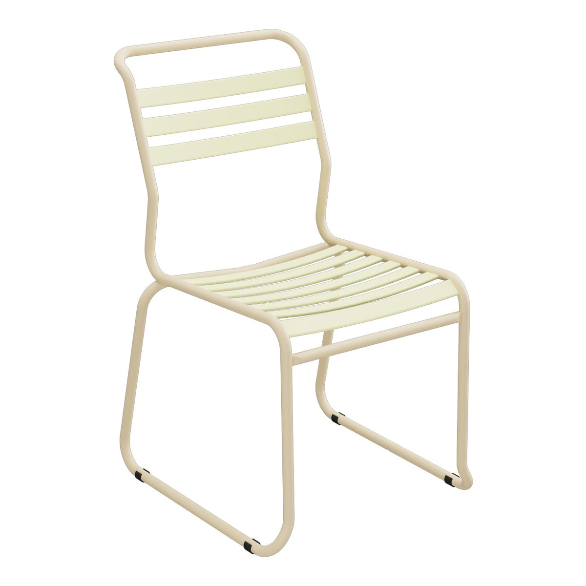Schaffner Säntis Chaise luge à lattes – Jaune Buis 18 / Marron Pastel 83
