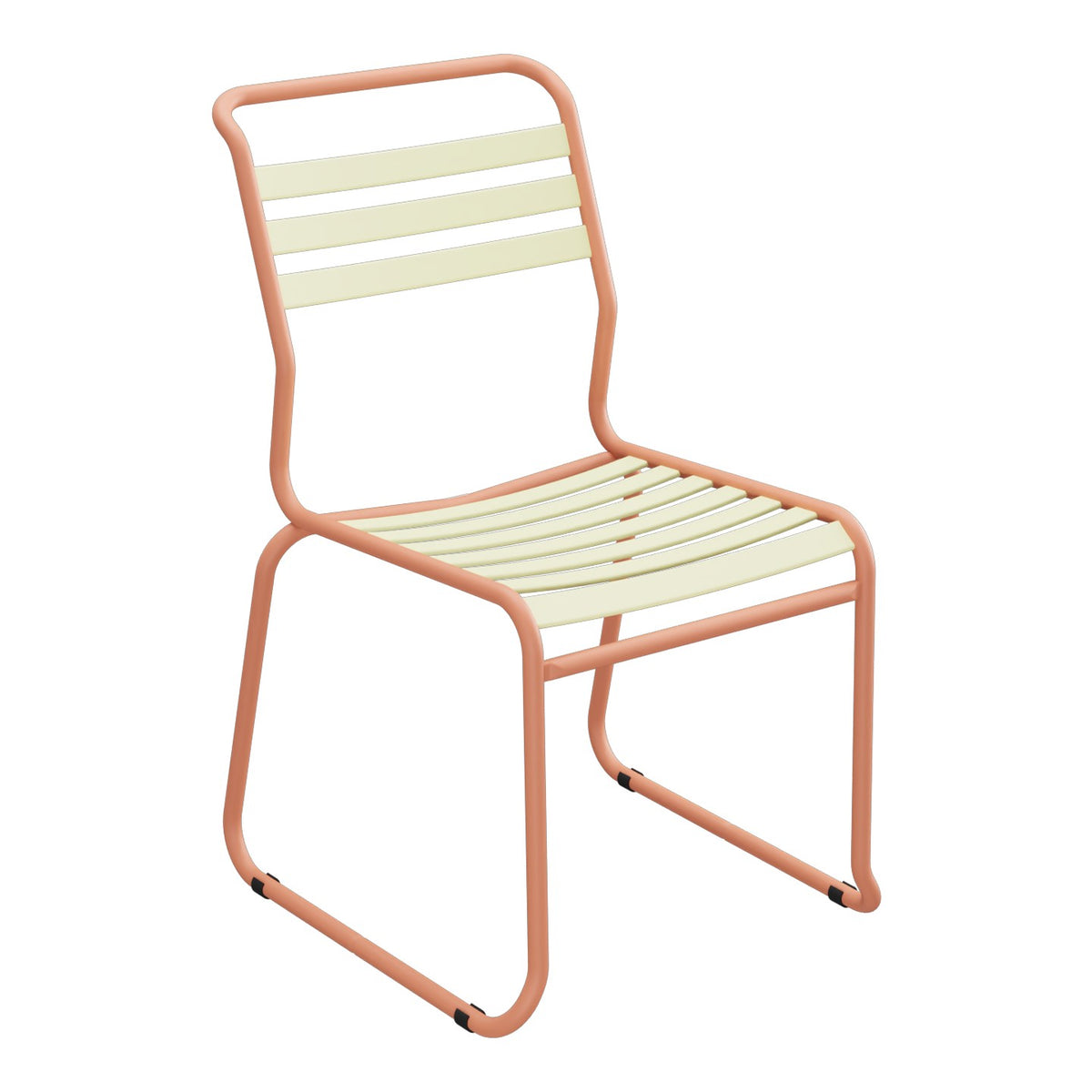 Schaffner Säntis Chaise luge à lattes – Jaune Buis 18 / Terracotta 84