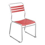 Schaffner Säntis Chaise luge à lattes – Rouge 30 / Galvanisé à chaud 02