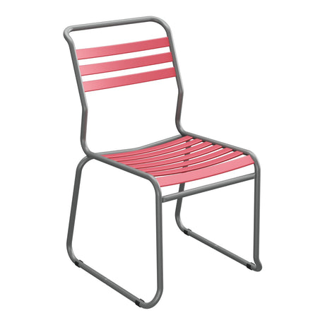 Schaffner Säntis Chaise luge à lattes – Rouge Érable 33 / Graphite 73