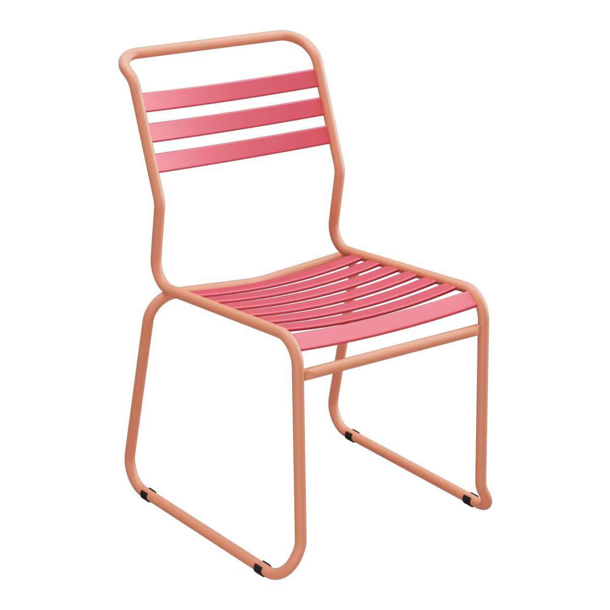 Schaffner Säntis Chaise luge à lattes – Rouge Érable 33 / Terracotta 84
