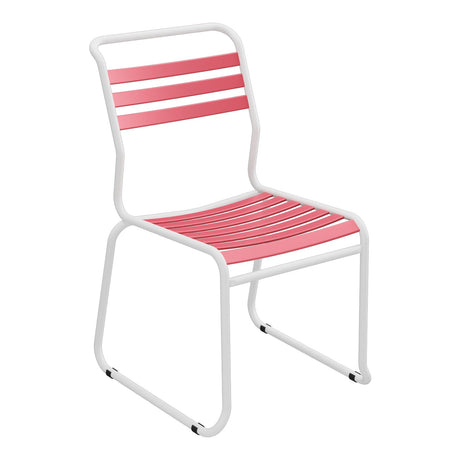 Schaffner Säntis Chaise luge à lattes – Rouge Érable 33 / Blanc 90