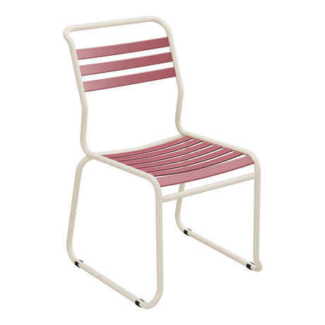 Schaffner Säntis Chaise luge à lattes – Bordeaux 38 / Sable Pastel 15