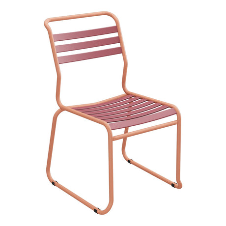 Schaffner Säntis Chaise luge à lattes – Bordeaux 38 / Terracotta 84