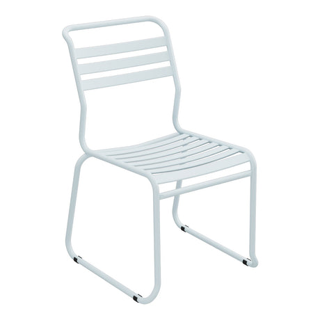 Schaffner Säntis Chaise luge à lattes – Bleu Pastel 51 / Bleu Pastel 51