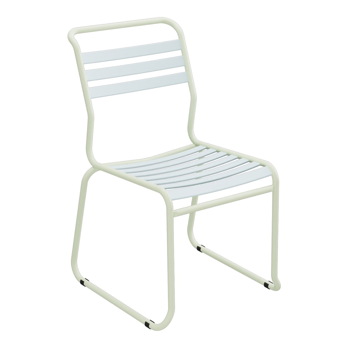 Schaffner Säntis Chaise luge à lattes – Bleu Pastel 51 / Vert Pastel 64