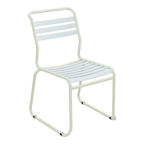 Schaffner Säntis Chaise luge à lattes – Bleu Pastel 51 / Vert Pastel 64
