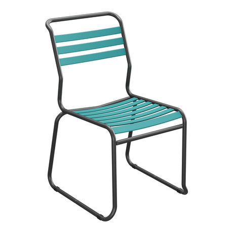 Schaffner Säntis Chaise luge à lattes – Bleu Kali 56 / Anthracite 77