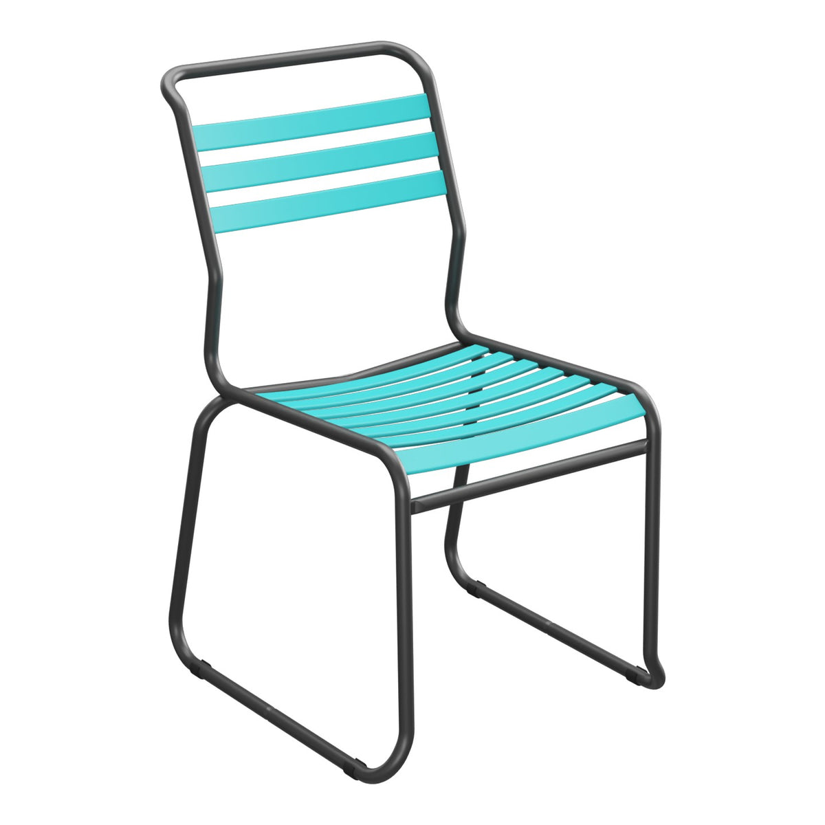 Schaffner Säntis Chaise luge à lattes – Turquoise 58 / Anthracite 77