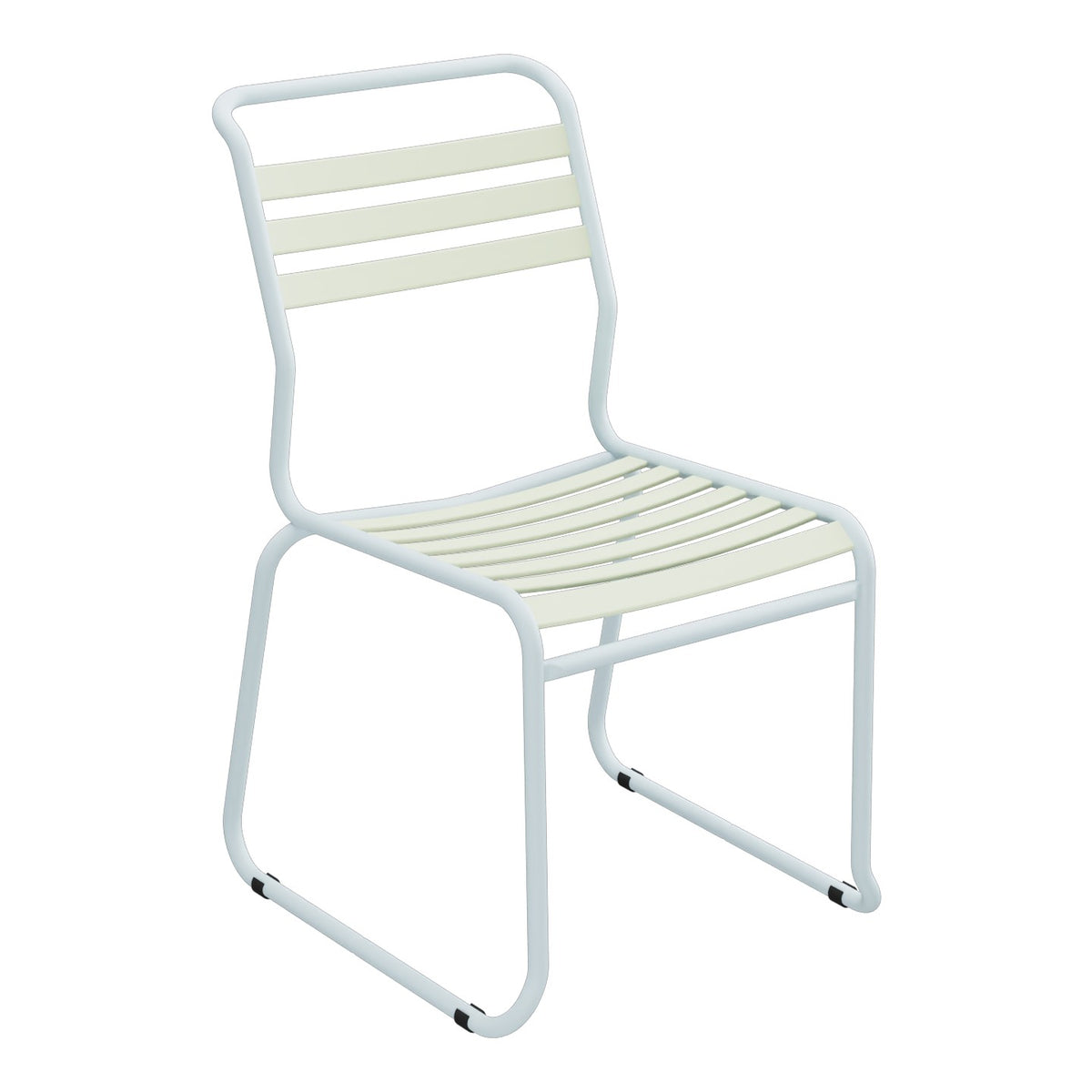 Schaffner Säntis Chaise luge à lattes – Vert Pastel 64 / Bleu Pastel 51