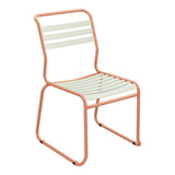 Schaffner Säntis Chaise luge à lattes – Vert Pastel 64 / Terracotta 84