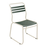 Schaffner Säntis Chaise luge à lattes – Vert Sapin 66 / Sable Pastel 15