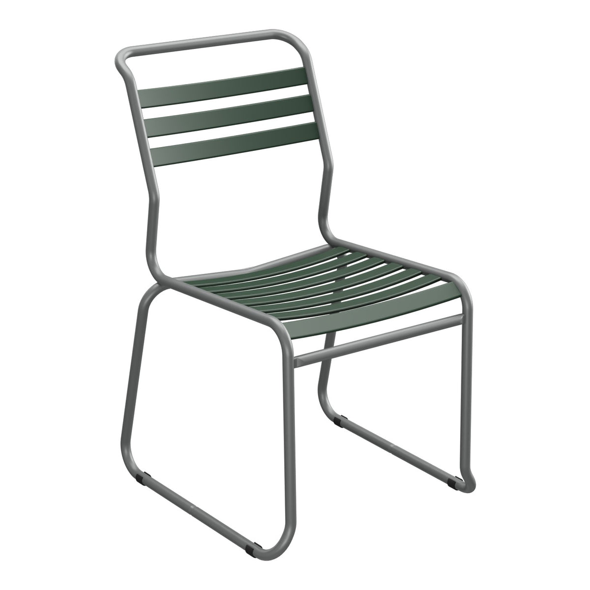 Schaffner Säntis Chaise luge à lattes – Vert Sapin 66 / Graphite 73