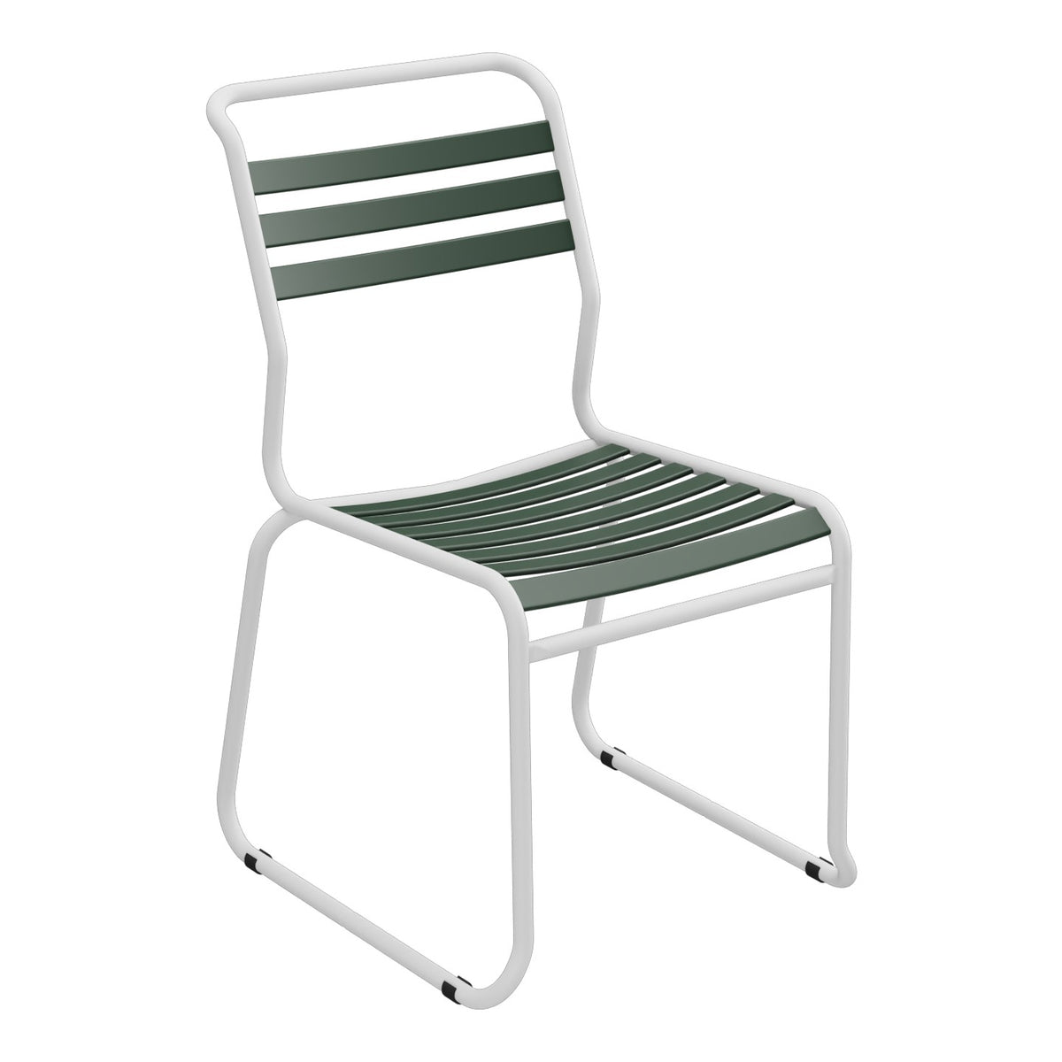Schaffner Säntis Chaise luge à lattes – Vert Sapin 66 / Gris Argent 78
