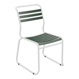 Schaffner Säntis Chaise luge à lattes – Vert Sapin 66 / Blanc 90