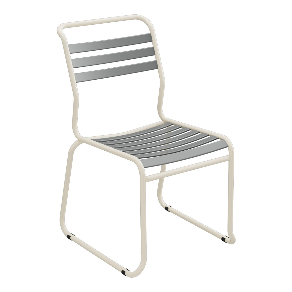 Schaffner Säntis Chaise luge à lattes – Graphite 73 / Sable Pastel 15