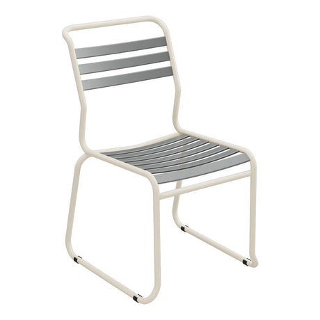 Schaffner Säntis Chaise luge à lattes – Graphite 73 / Sable Pastel 15