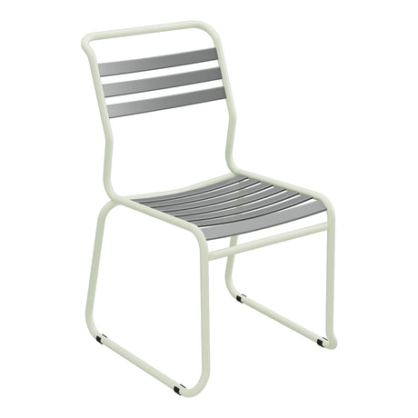 Schaffner Säntis Chaise luge à lattes – Graphite 73 / Vert Pastel 64