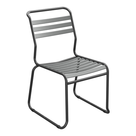 Schaffner Säntis Chaise luge à lattes – Graphite 73 / Anthracite 77