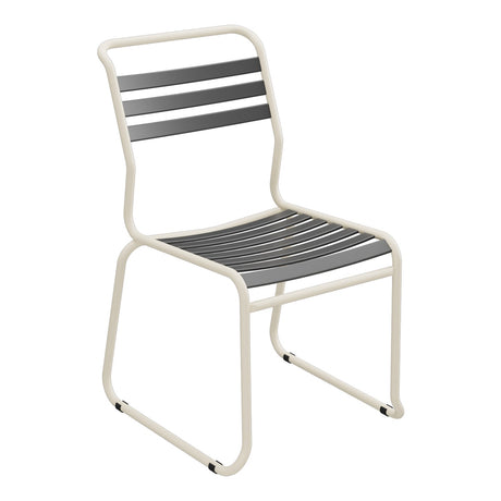 Schaffner Säntis Chaise luge à lattes – Anthracite 77 / Sable Pastel 15