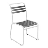 Schaffner Säntis Chaise luge à lattes – Anthracite 77 / Blanc 90