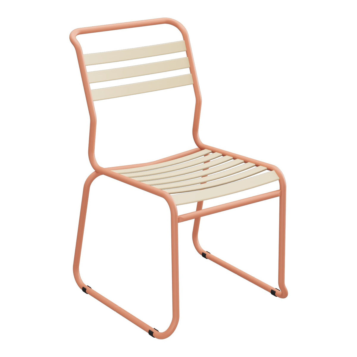 Schaffner Säntis Chaise luge à lattes – Marron Pastel 83 / Terracotta 84