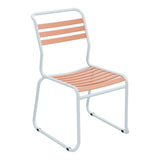 Schaffner Säntis Chaise luge à lattes – Terracotta 84 / Bleu Pastel 51