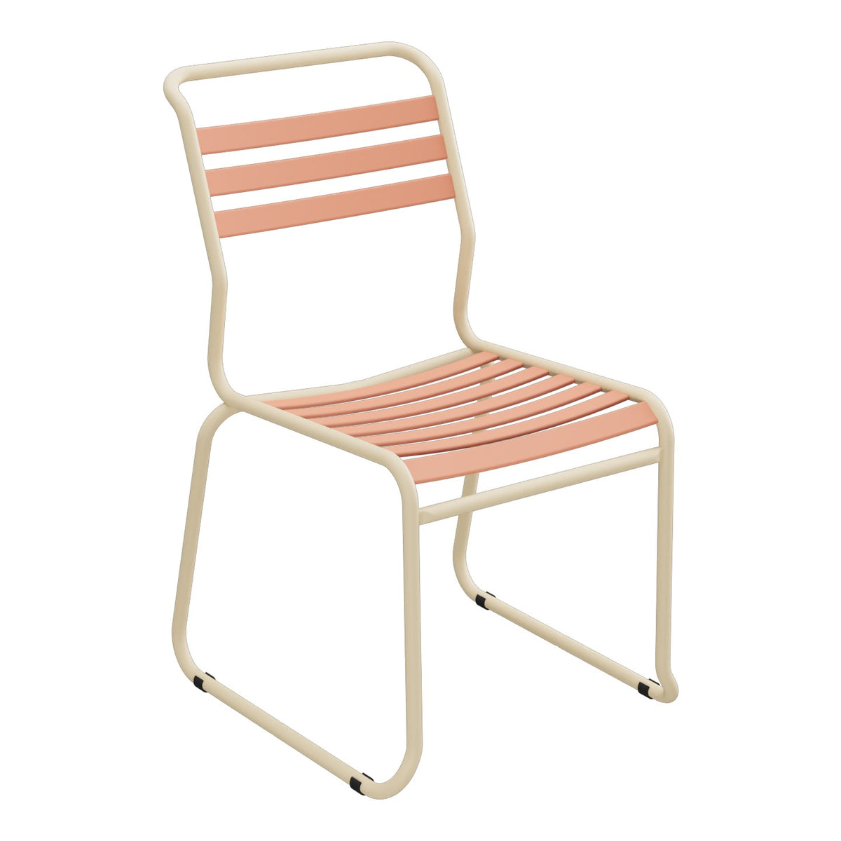 Schaffner Säntis Chaise luge à lattes – Terracotta 84 / Marron Pastel 83