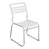 Schaffner Säntis Chaise luge à lattes – Blanc 90 / Galvanisé à chaud 02